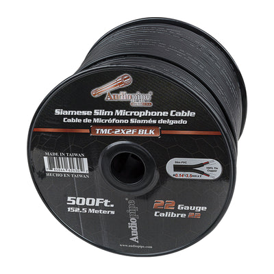 Siamese Slim Microphone Cable (TMC-2X2F-BLK)