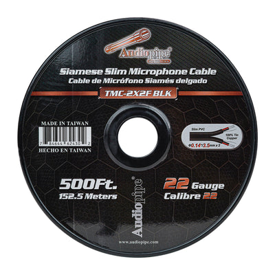 Siamese Slim Microphone Cable (TMC-2X2F-BLK)