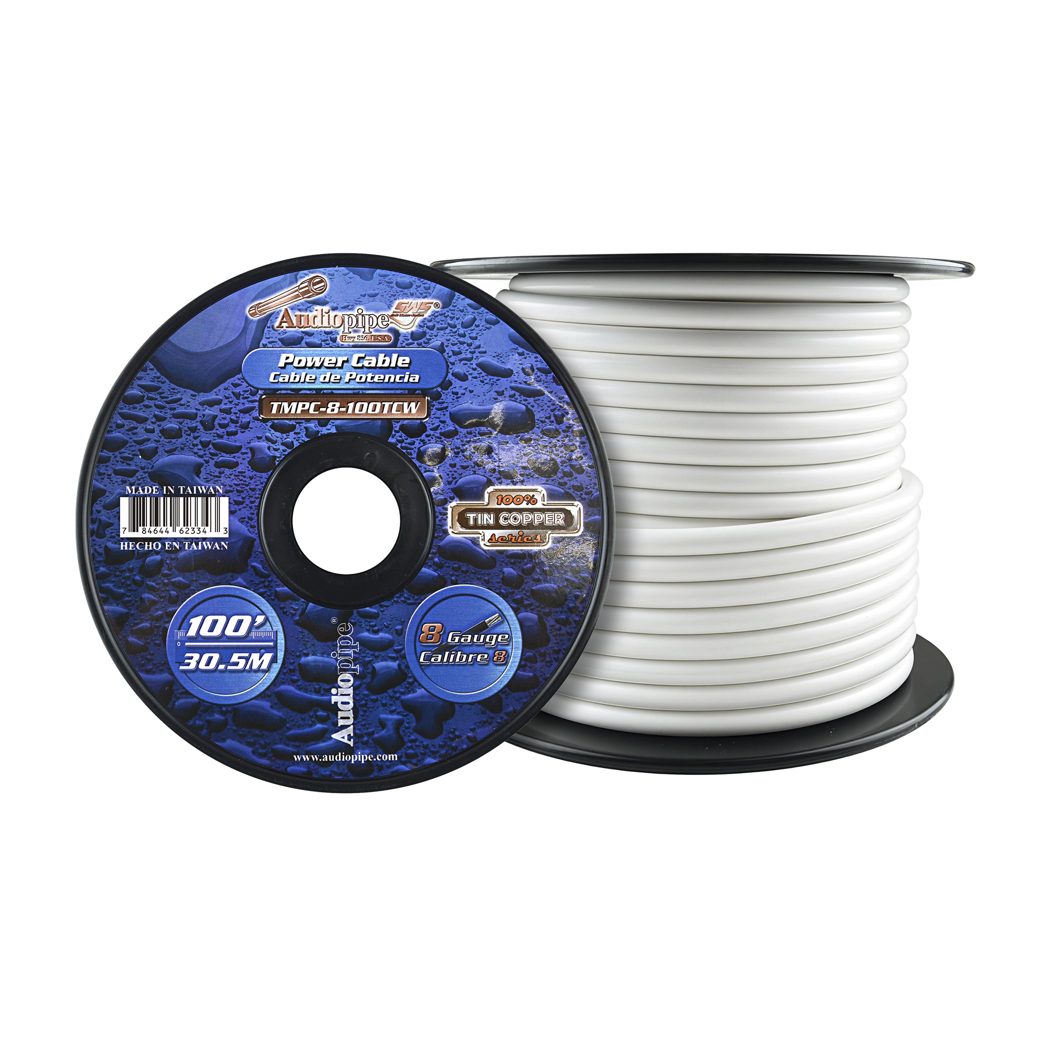 Marine 8 Gauge Power Cable (TMPC-8-100TCW) – Audiopipe
