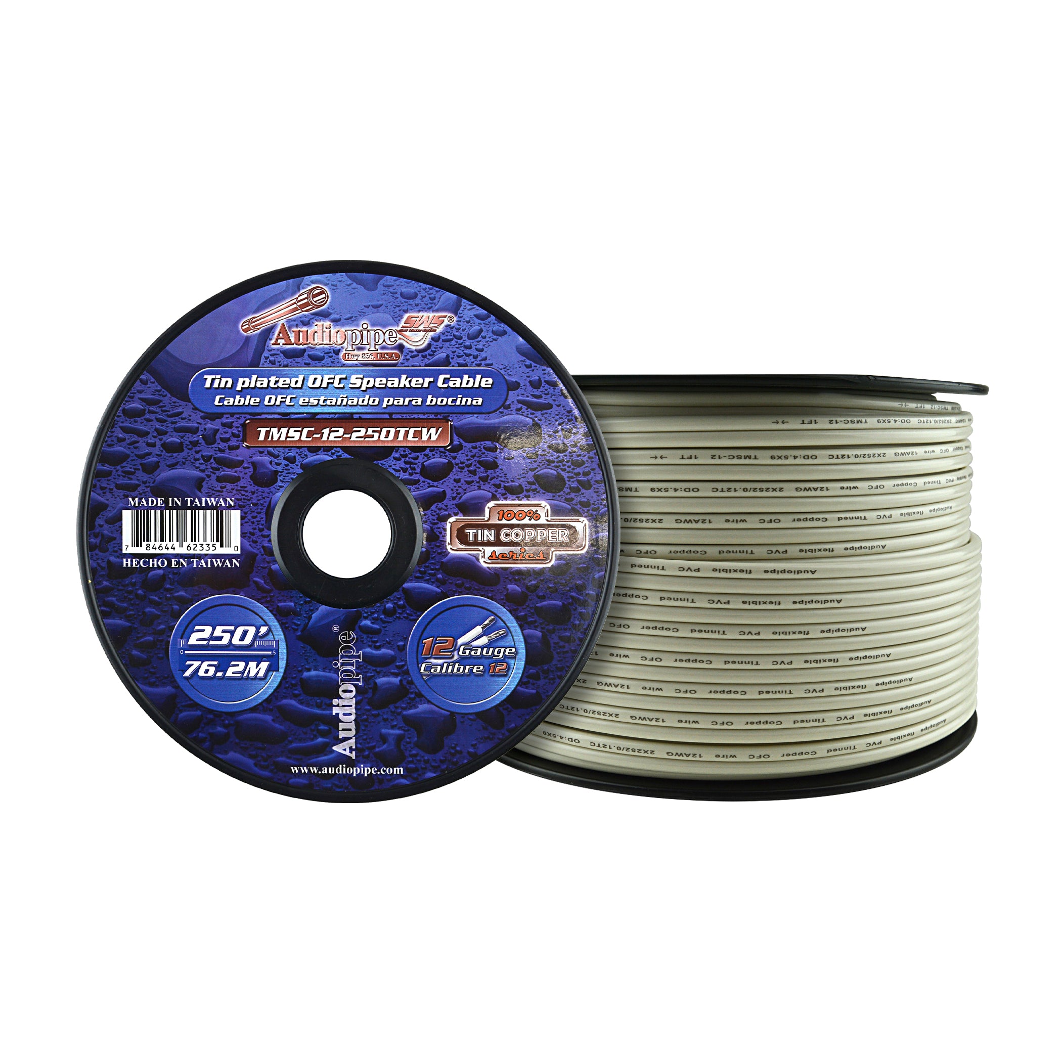 TMSC-12-250TC Flexible PVC Tin Copper-Plated OFC Speaker Wire 12 AWG