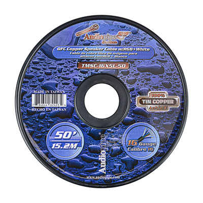 Multiconductor 16 AWG Speaker Cable with RGB+W