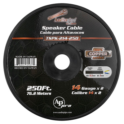 250Ft Speaker Cable, 14 AWG, 2 Conductors (TSPK-214-250)