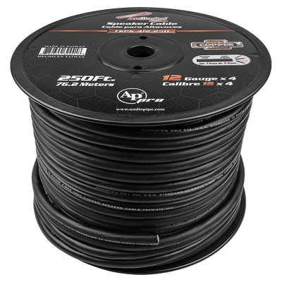 250Ft Speaker Cable, 12 AWG, 4 Conductors (TSPK-412-250)