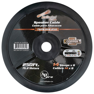 250Ft Speaker Cable, 14 AWG, 8 Conductors (TSPK-814-250)