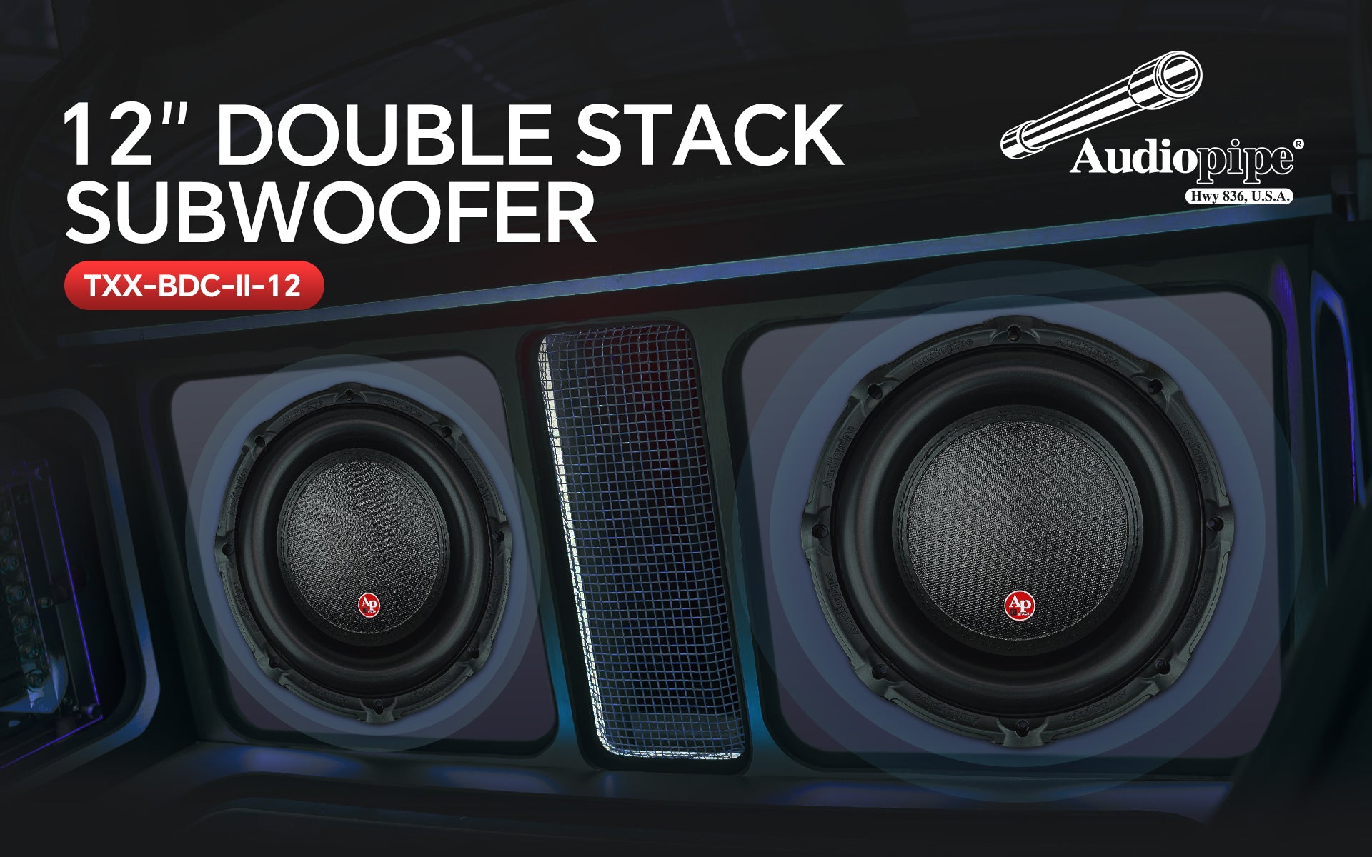 12" Double Stack Composite Cone Subwoofer (TXX-BDC-II-12)