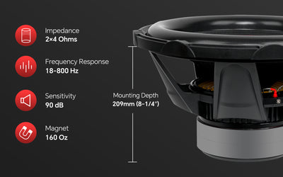 TXX-BDC-II-15 15“ Double Stack Composite Cone Subwoofer