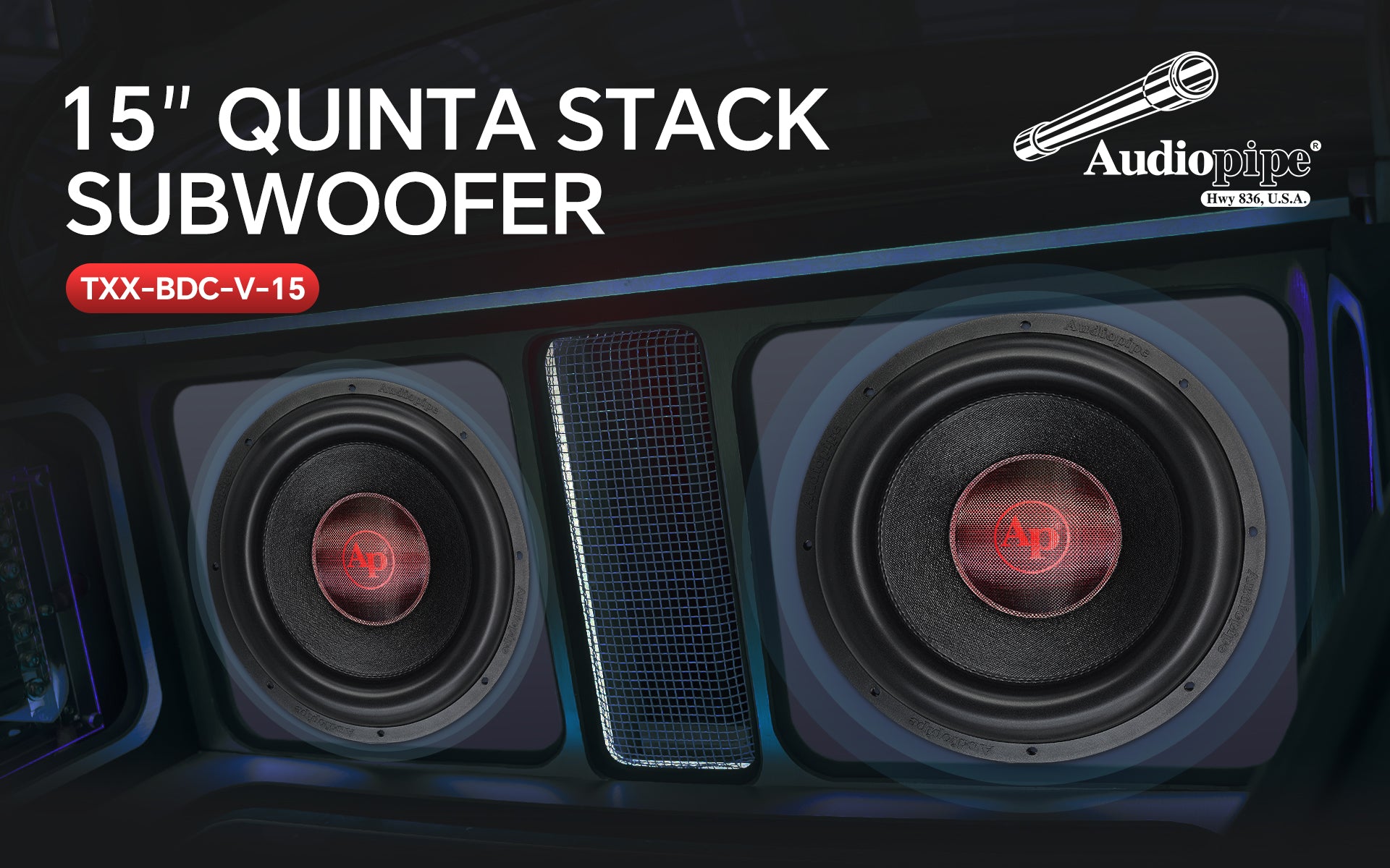 TXX-BDC-V-15 15" Quinta Stack Composite Cone Subwoofer