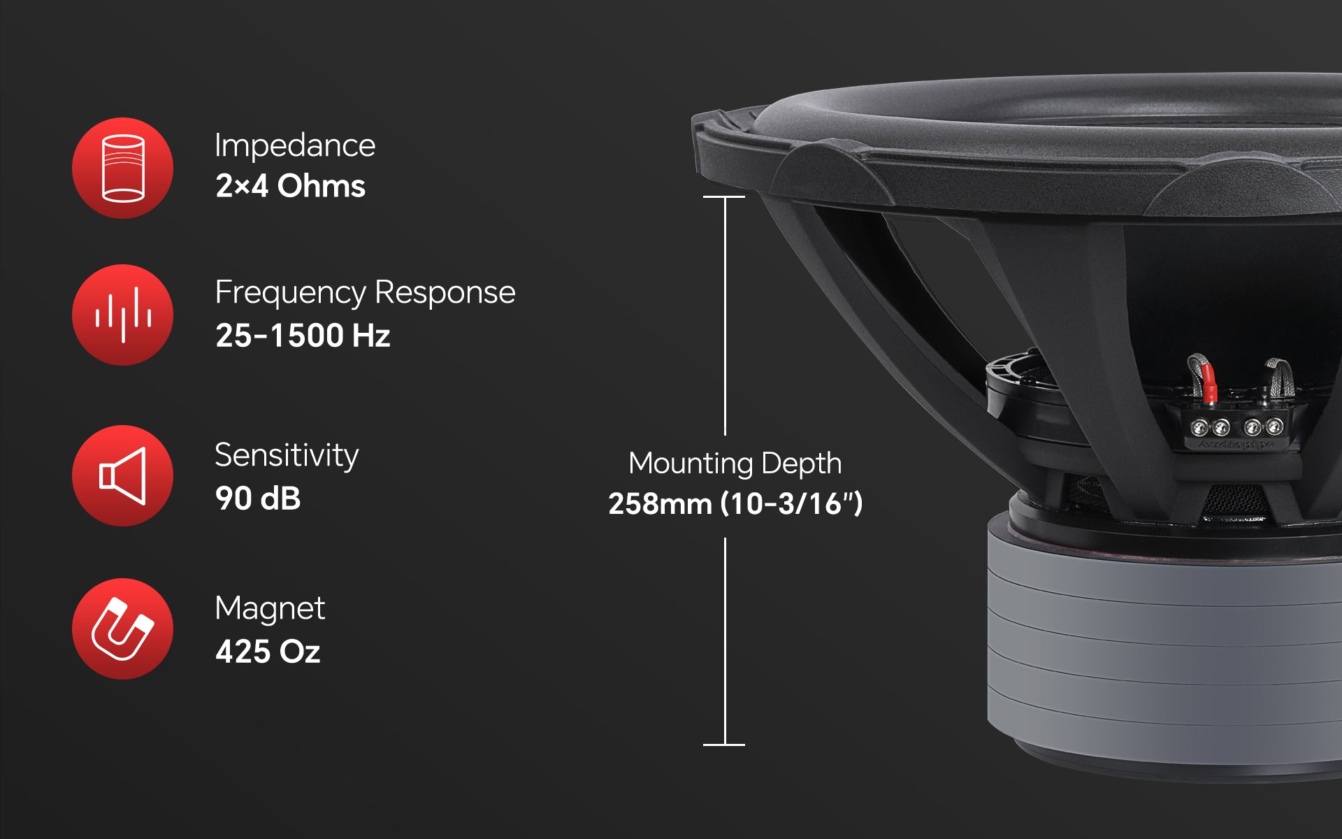 18" Quinta Stack Composite Cone Subwoofer (TXX-BDC-V-18)