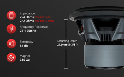 12" Quinta Stack Composite Cone Subwoofer (TXX-BDC-V-12)