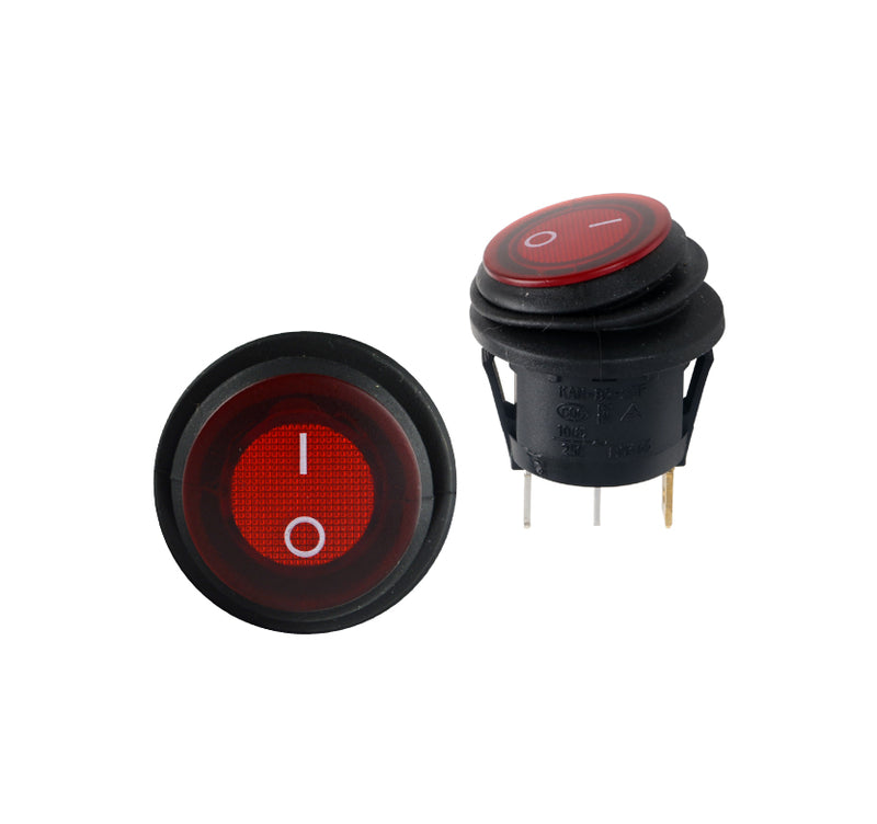 IS-EC-WP1213 RED LED Waterproof Rocker Switch
