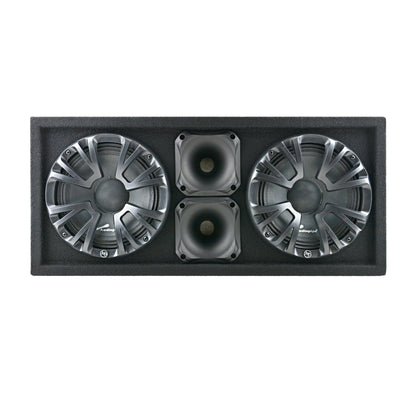 Dual 8" High Performance Sealed Enclosure with Speak On Cable (AP-CHU-82)