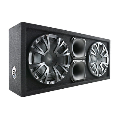 Dual 8" High Performance Sealed Enclosure with Speak On Cable (AP-CHU-82)