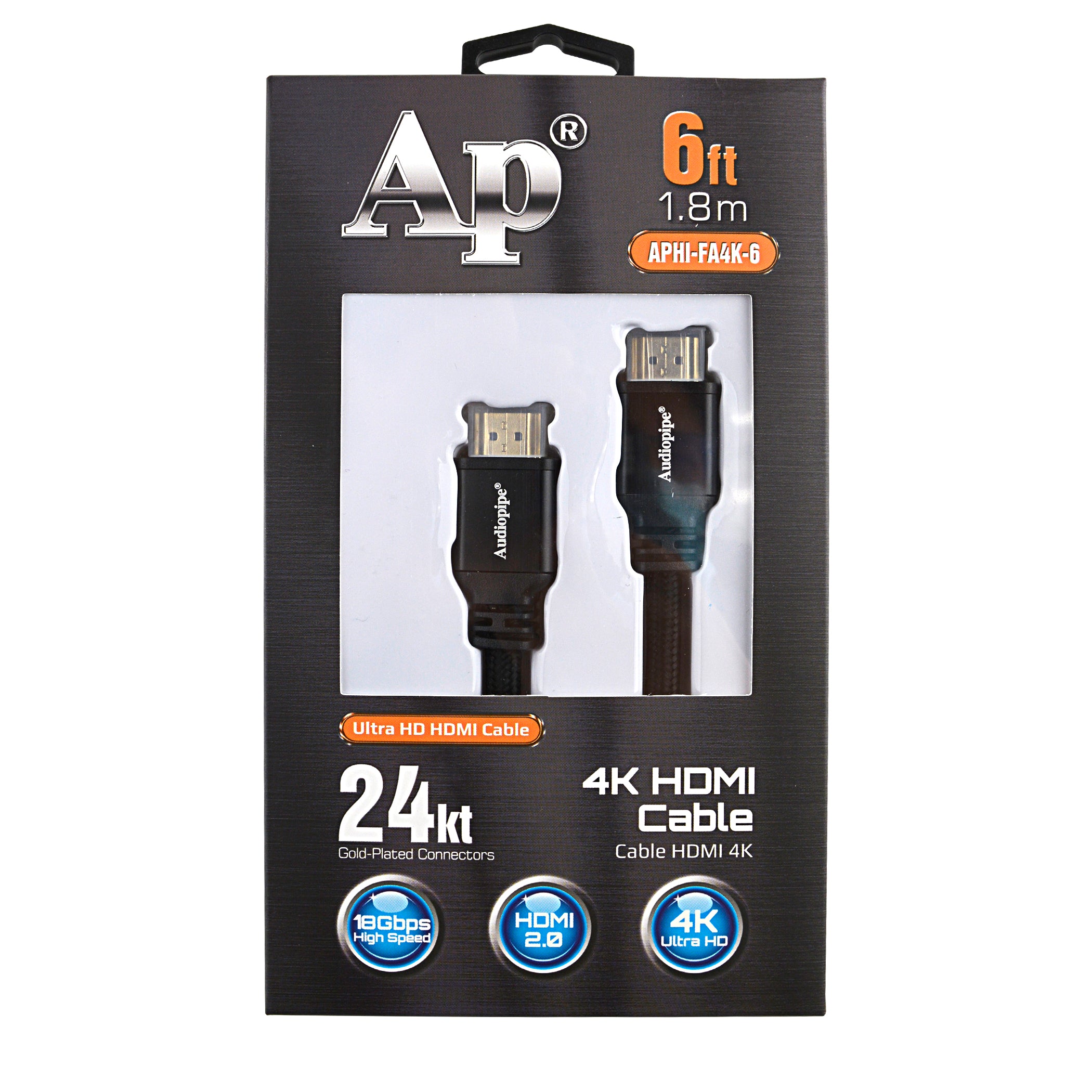 6Ft 4K HDMI Cable (APHI-FA4K-6)