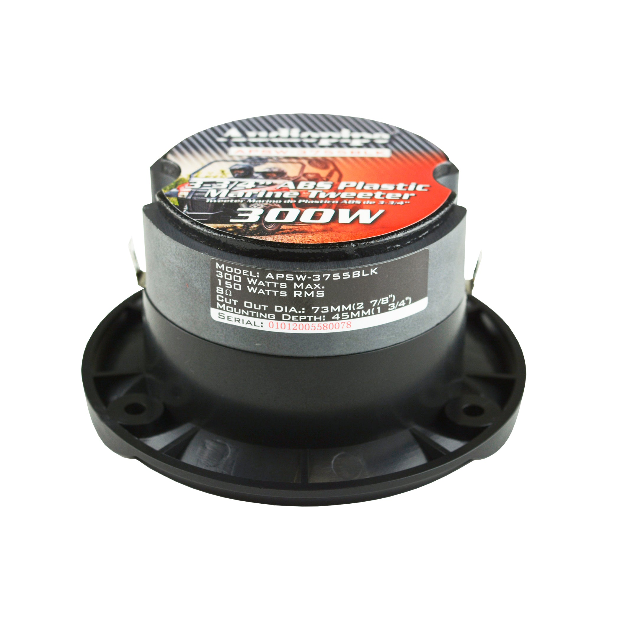 APSW-3755 BLK 3 3/4" Titanium Marine Tweeter