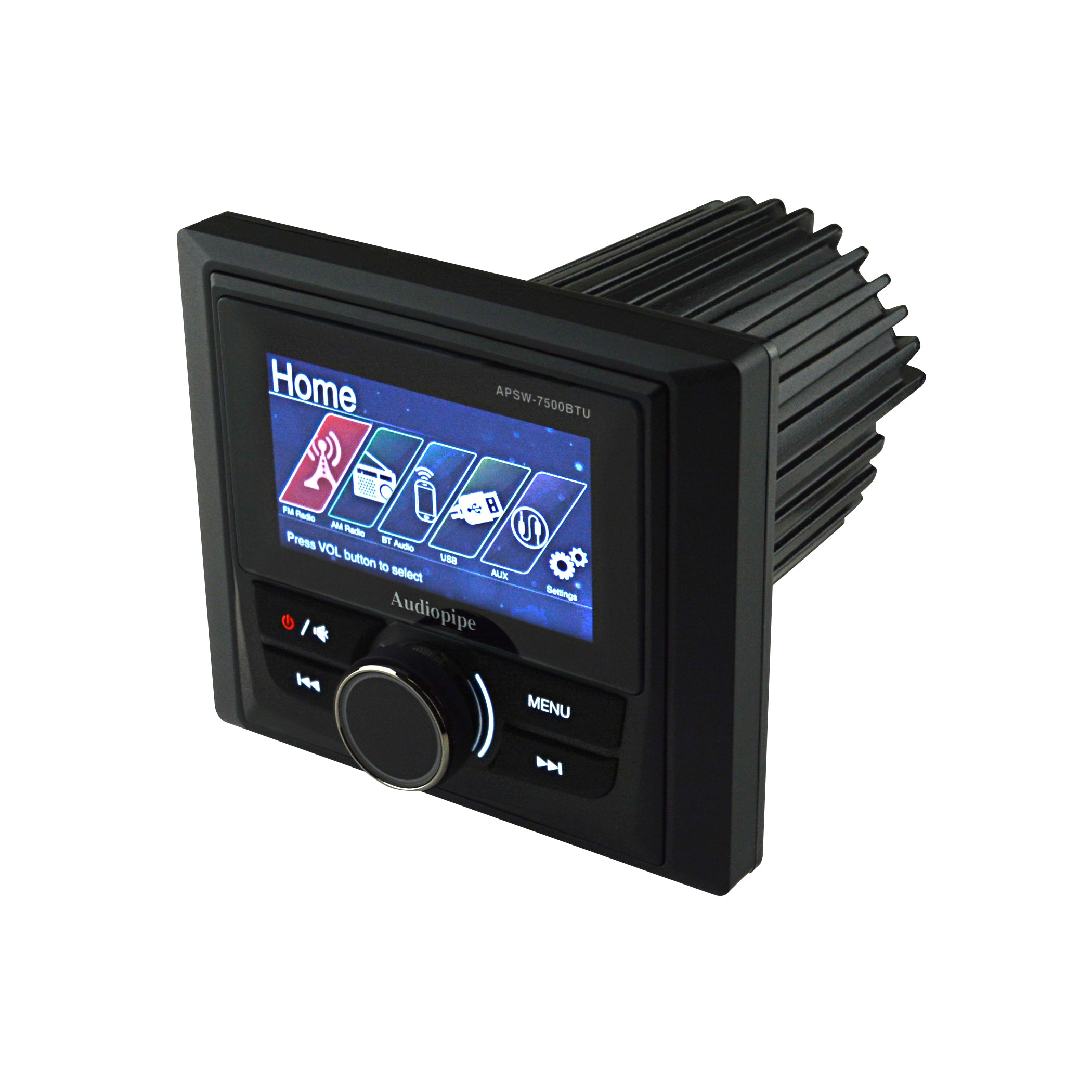 APSW-7500BTU - 3” TFT LCD High Definition Multimedia Marine Head Unit