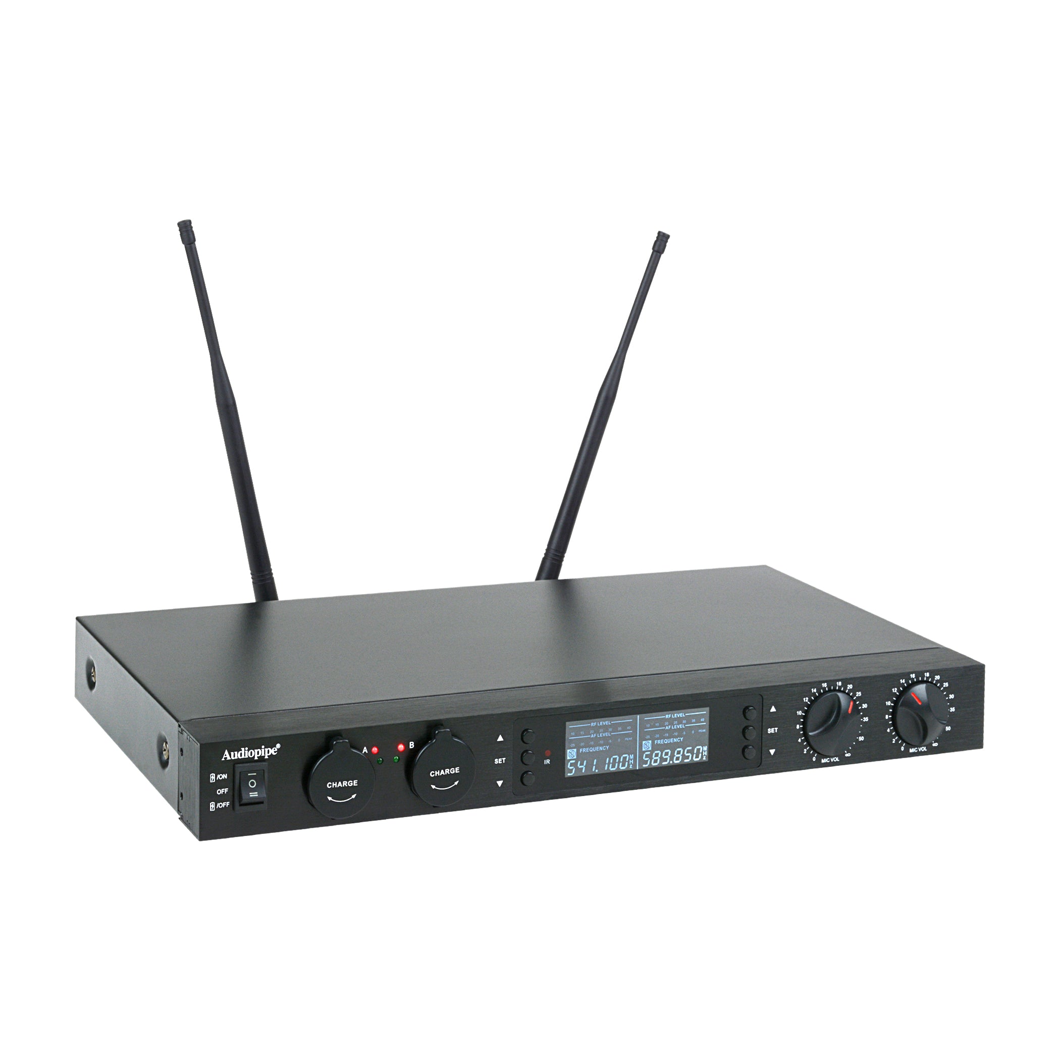 APWU-600-UBRB - 2 Channels UHF Wireless Microphone System