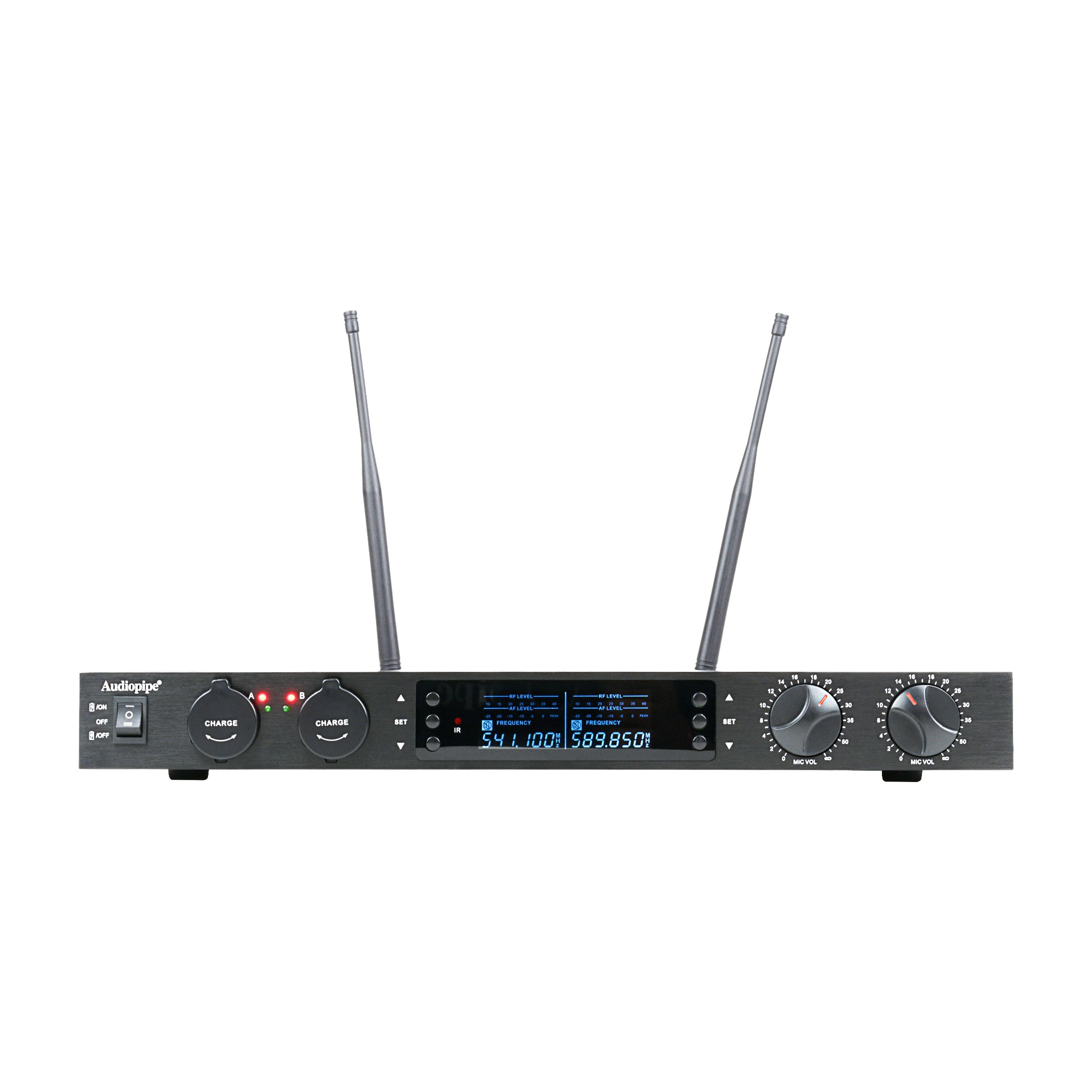 APWU-600-UBRB - 2 Channels UHF Wireless Microphone System