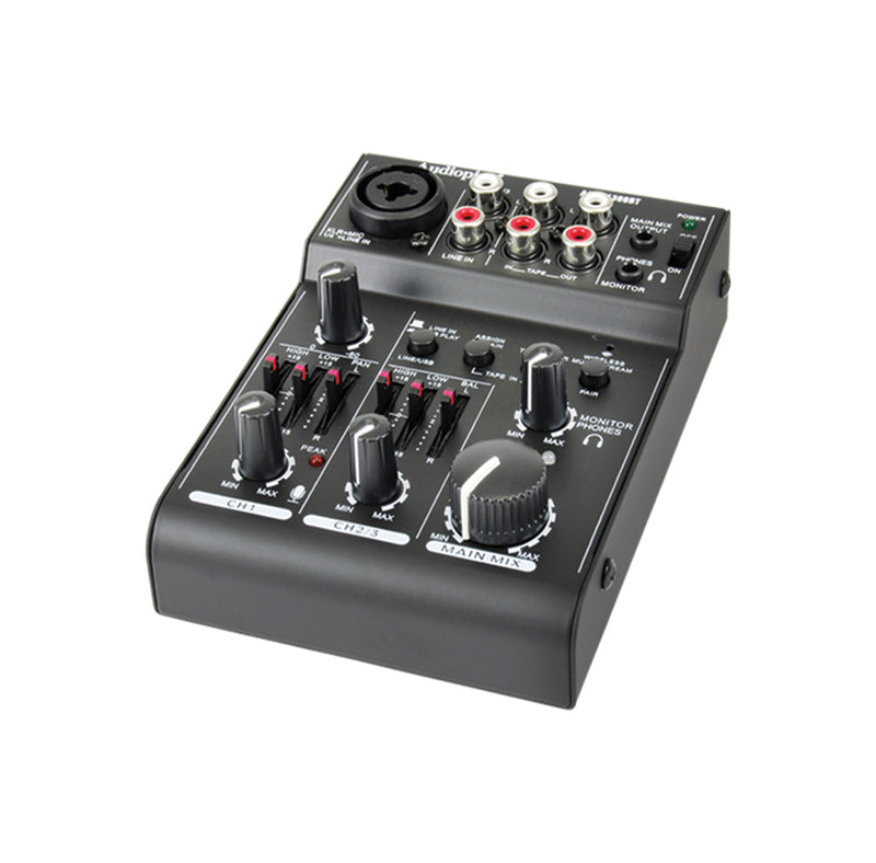 3 Channel Mic-Line Mixer With USB Audio Interface (AQM-1300U) – Audiopipe