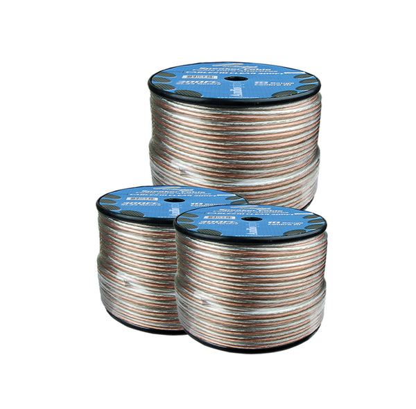 AudioPipe Cable 10-100CLR 100 Foot 10 Gauge AWG Car Audio Speaker Wire,  Clear 