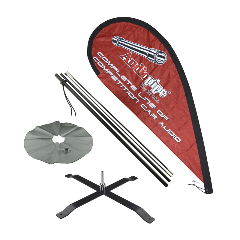 Audiopipe Car Audio Flag with Stand