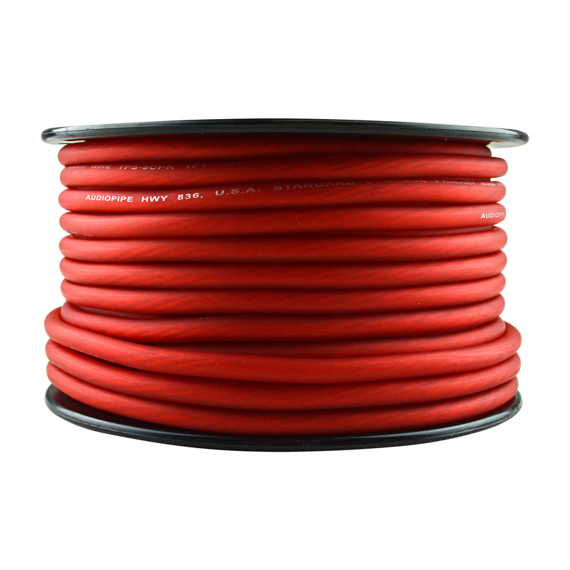 8 Gauge 100' 100% Copper Flexible Primary Wire - Red