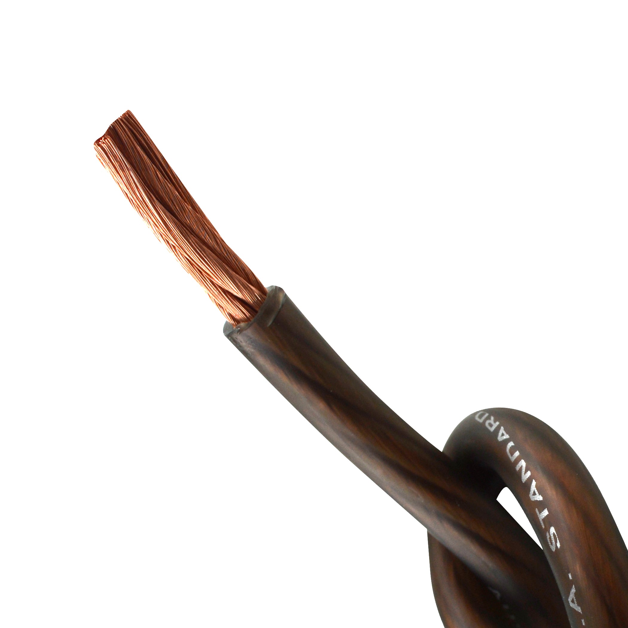 TPS-0CPR-25B - 0 Gauge 25’ 100% Copper Flexible Primary Wire - Black